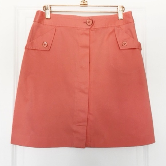 Anne Klein Dresses & Skirts - NWT Button-Front Coral Skirt by Anne Klein Design, Mid Knee Length